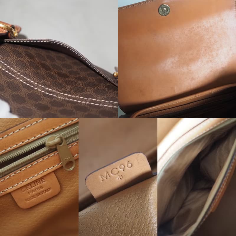 CELINE セリーヌ マカダム ハンドバッグ ブラウン ヴィンテージ