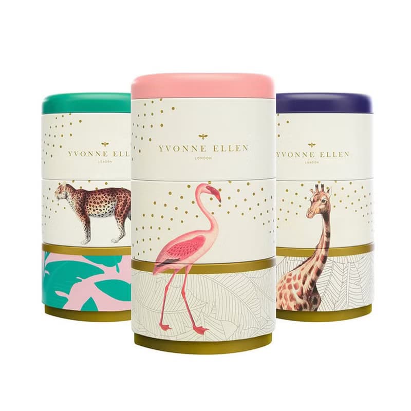 【Portmeirion】Yvonne Ellen | 動物饗宴 三層蠟燭禮盒 紅鶴