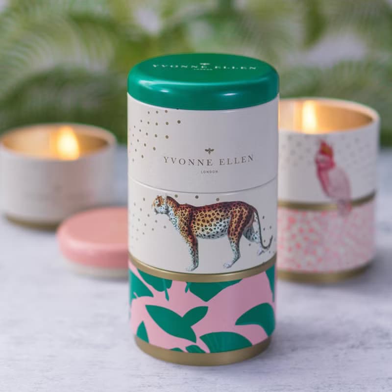 【Portmeirion】Yvonne Ellen | 動物饗宴 三層蠟燭禮盒 紅鶴