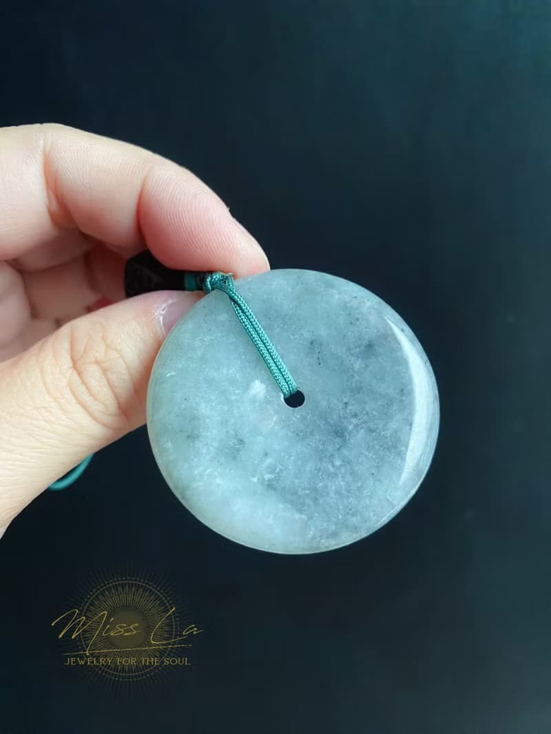 天然緬甸玉翡翠 烏雞 綠底 平安扣 黑檀木 綠松 包掛 手機掛 禮物