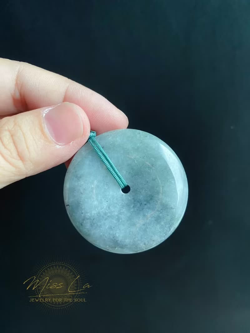 天然緬甸玉翡翠 烏雞 綠底 平安扣 黑檀木 綠松 包掛 手機掛 禮物