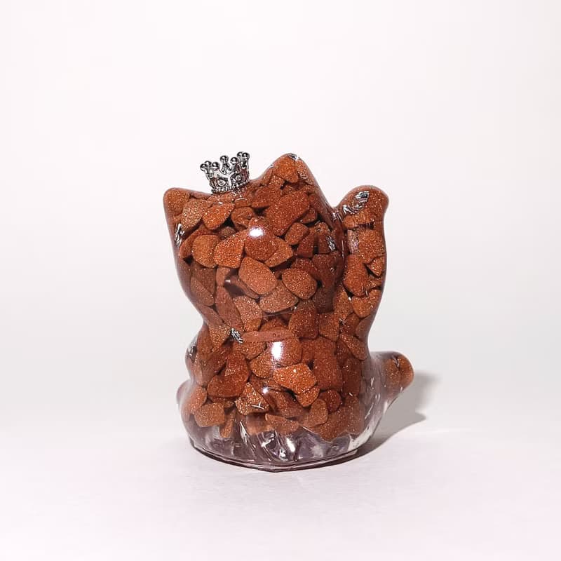水晶 招財貓 L號 | 天然石擺飾 |新年禮物 新年裝飾|白水晶 等4種