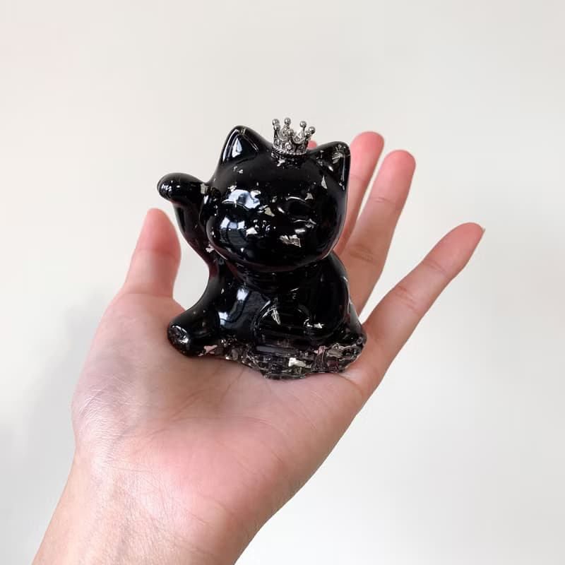 水晶 招財貓 L號 | 天然石擺飾 |新年禮物 新年裝飾|白水晶 等4種