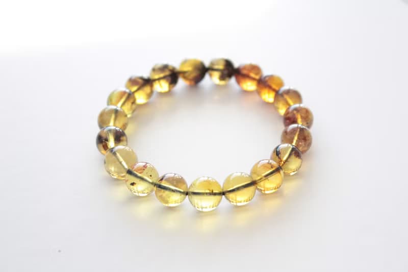 Journal-隱 (多明尼加藍珀)天然反藍光森林地貌漸層琥珀串串手鍊