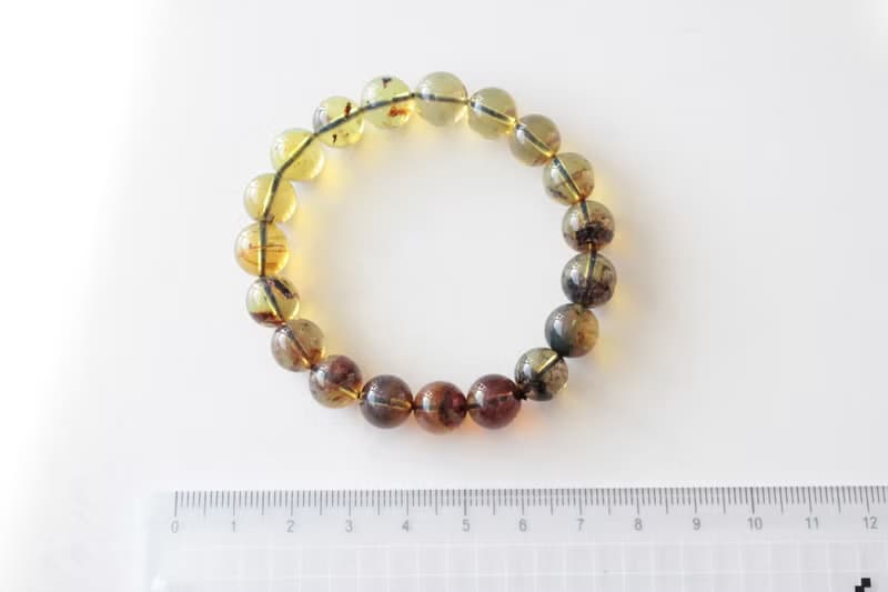 Journal-隱 (多明尼加藍珀)天然反藍光森林地貌漸層琥珀串串手鍊