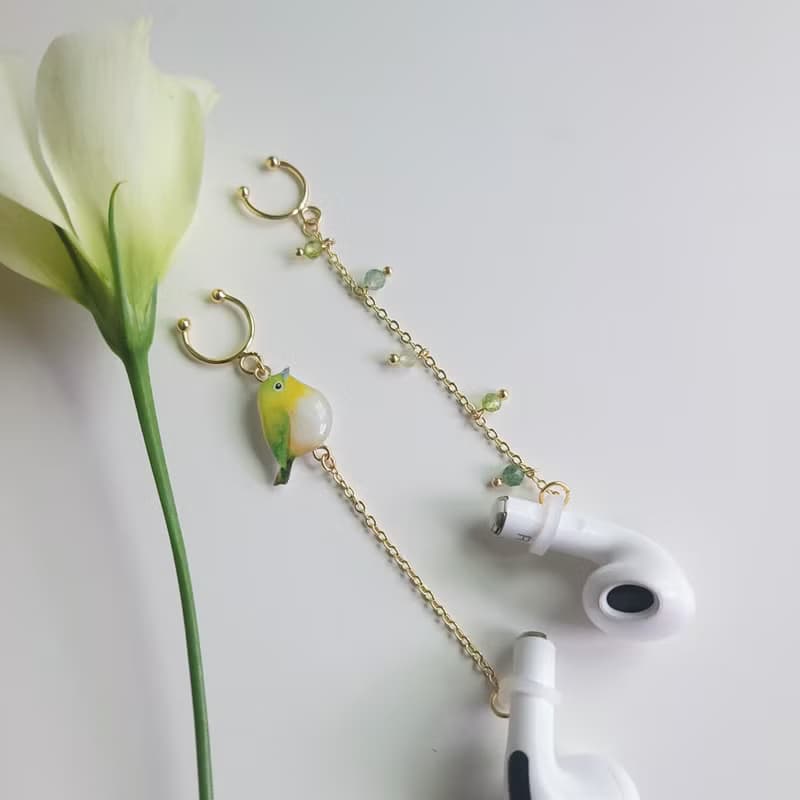【動物們 No.020】綠繡眼 /耳機防掉鍊 防丟鏈