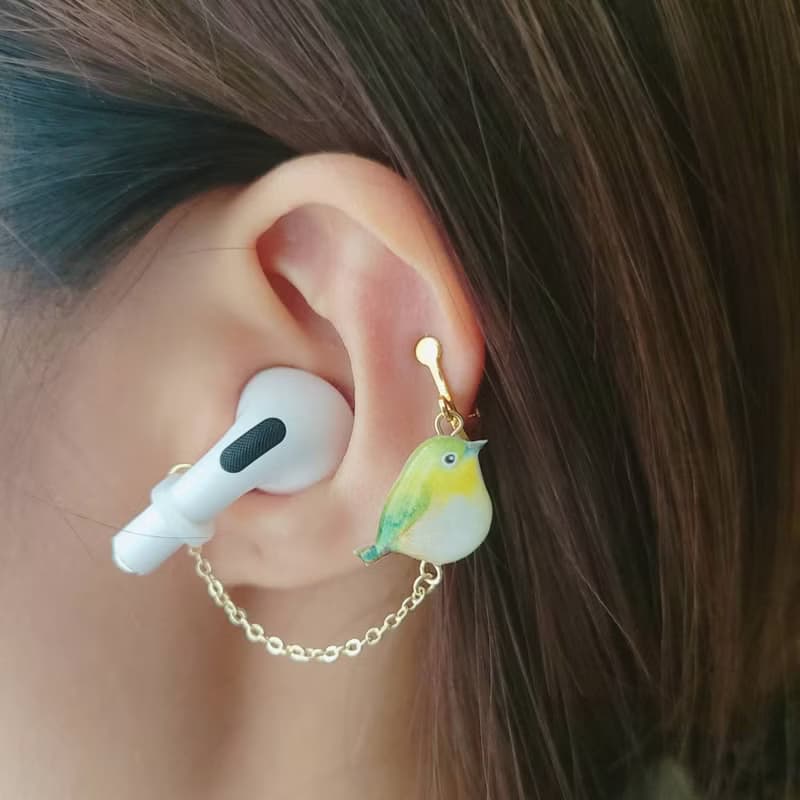 【動物們 No.020】綠繡眼 /耳機防掉鍊 防丟鏈
