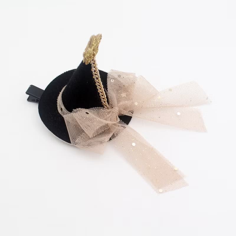 Baby black cone hat hairclip,happybirthday,party,party hat,cone hat