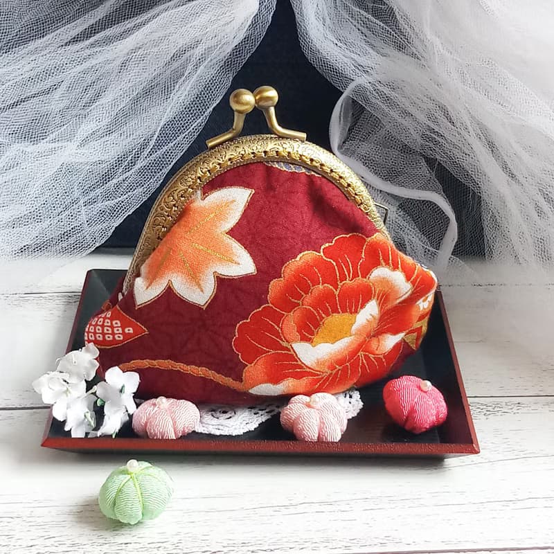 日本和風口金包 零錢包 小收納包  kimono fabric  (JS-20)