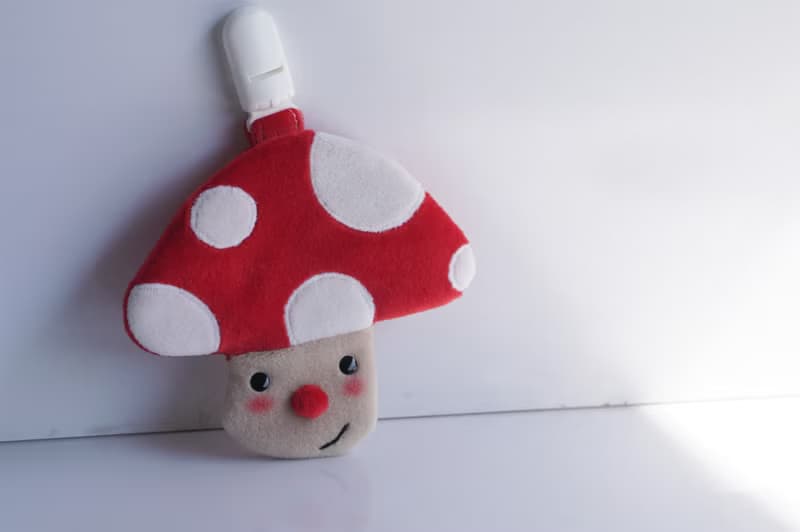Bucute開心菇菇護身符.御守套.平安符袋/寶寶專用/手工製作/