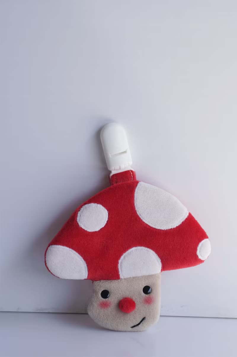 Bucute開心菇菇護身符.御守套.平安符袋/寶寶專用/手工製作/