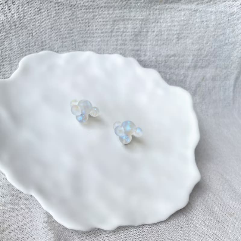 TeenyTinyCraft | 雲泡 • 兩色 手工耳環/耳夾