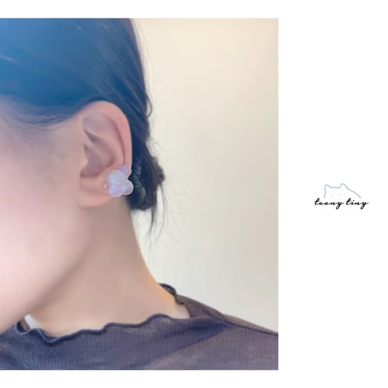 TeenyTinyCraft | 雲泡 • 兩色 手工耳環/耳夾