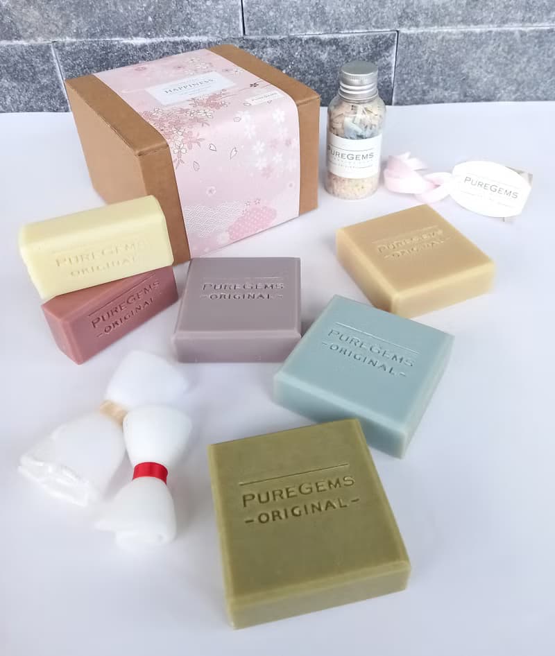PUREGEMS。簡單包裝。新清潔提案。簡單生活 。手工皂 | 9件組