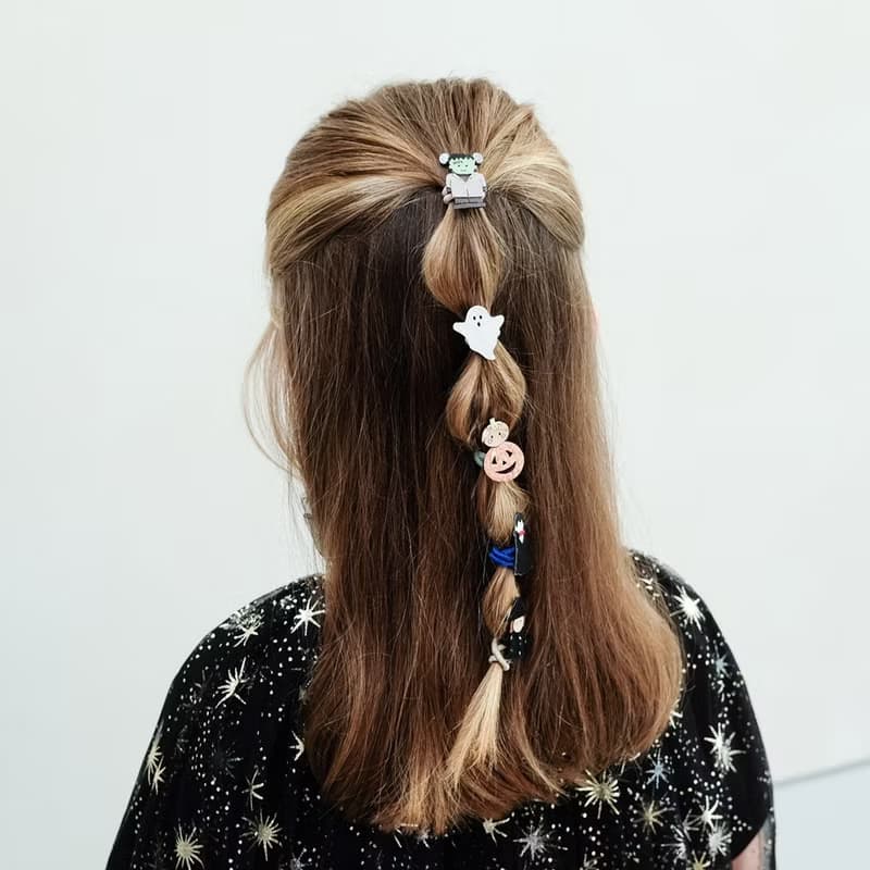 英國Mimi & Lula_AW25_變裝派對_怪物巫婆迷你髮束6入