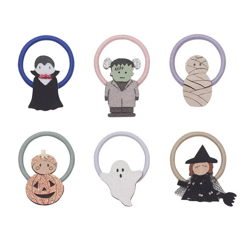 英國Mimi & Lula_AW25_變裝派對_怪物巫婆迷你髮束6入