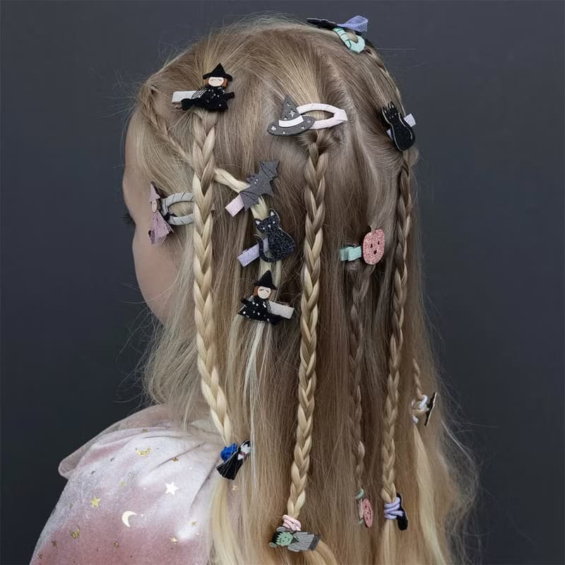 英國Mimi & Lula_AW25_變裝派對_怪物巫婆迷你髮束6入