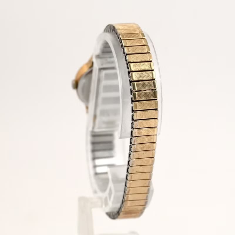 SEIKO 女性用腕時計 クォーツ 1421-5710 ゴールド文字盤 テクスチャーケース 手錶 古董錶 復古手錶