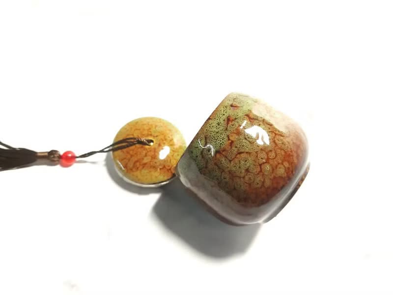 古風小陶罐 防潮蓋 茶葉罐 置物罐 / 蘭亭綠