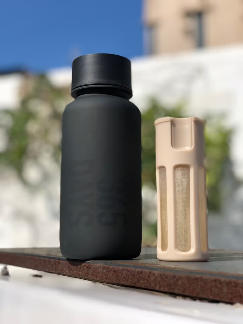 550ml經典黑白配 2件手沖咖啡杯 冷泡熱泡茶附送濾芯  耐熱輕巧