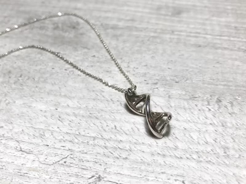 生命奧妙。DNA項鍊。925純銀。sterling silver
