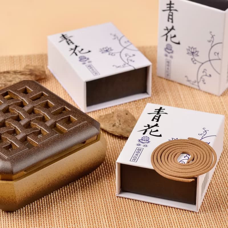 青花-九品越南惠安沉香-16片微盤香