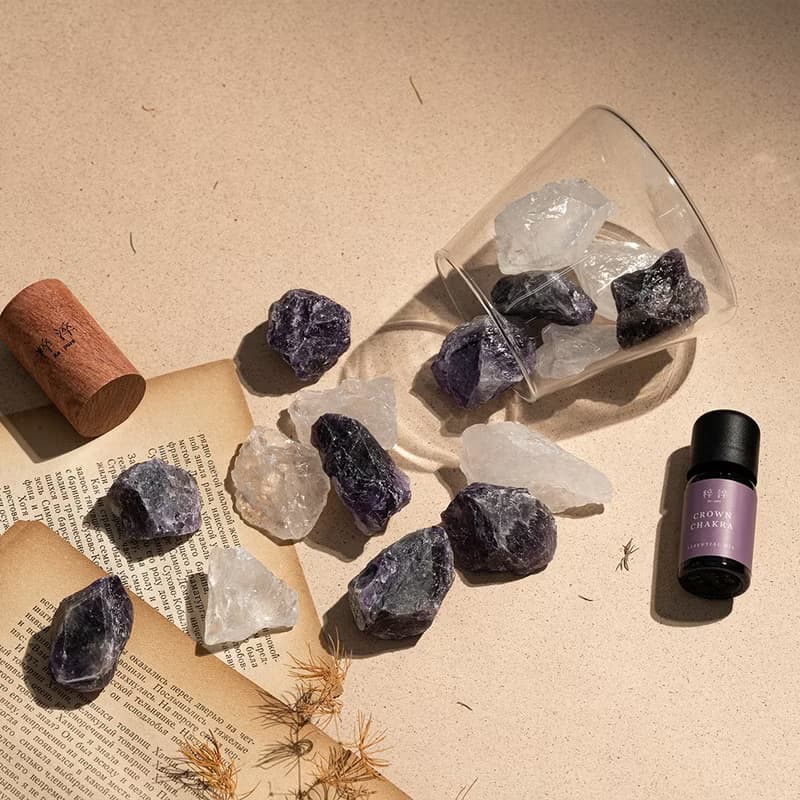 招財好運負能量out!暮光燈塔水晶擴香岩燈|可做小夜燈