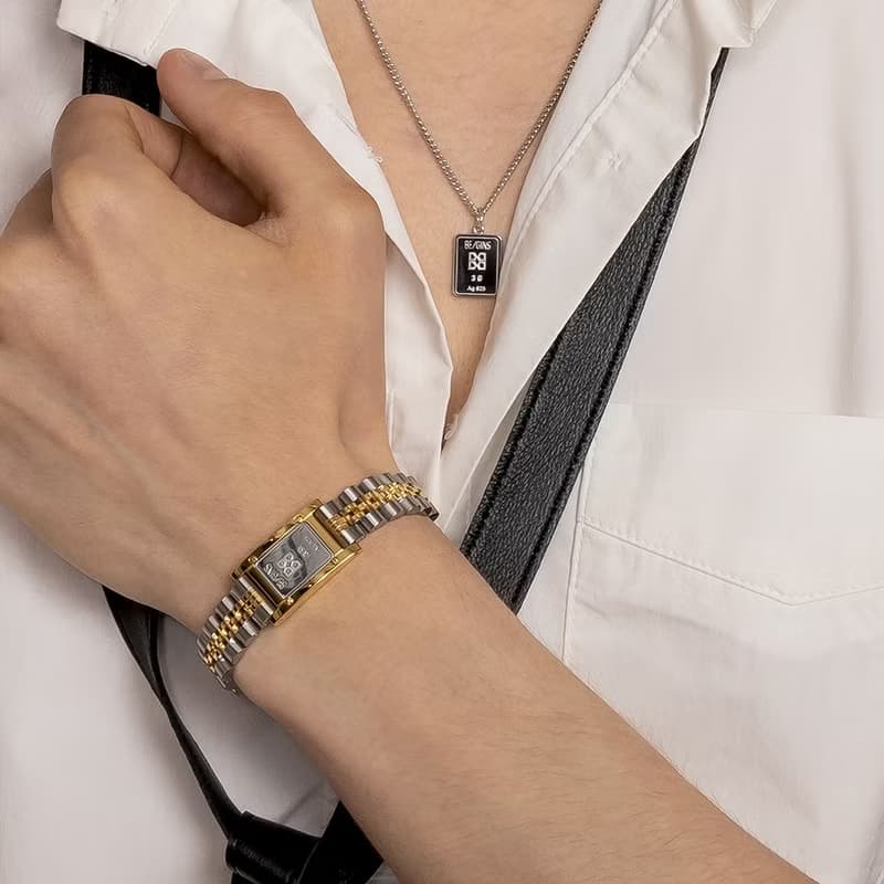 NCT PICK | GRAM SILVER BAR WATCH BRACELET_Combi
