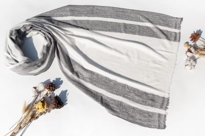 喀什米爾Cashmere 針織圍巾 純羊毛圍巾 手織圍巾 編織圍巾-北歐