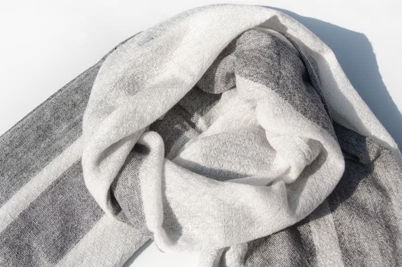 喀什米爾Cashmere 針織圍巾 純羊毛圍巾 手織圍巾 編織圍巾-北歐
