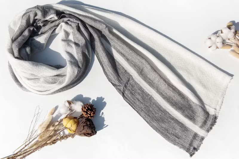 喀什米爾Cashmere 針織圍巾 純羊毛圍巾 手織圍巾 編織圍巾-北歐