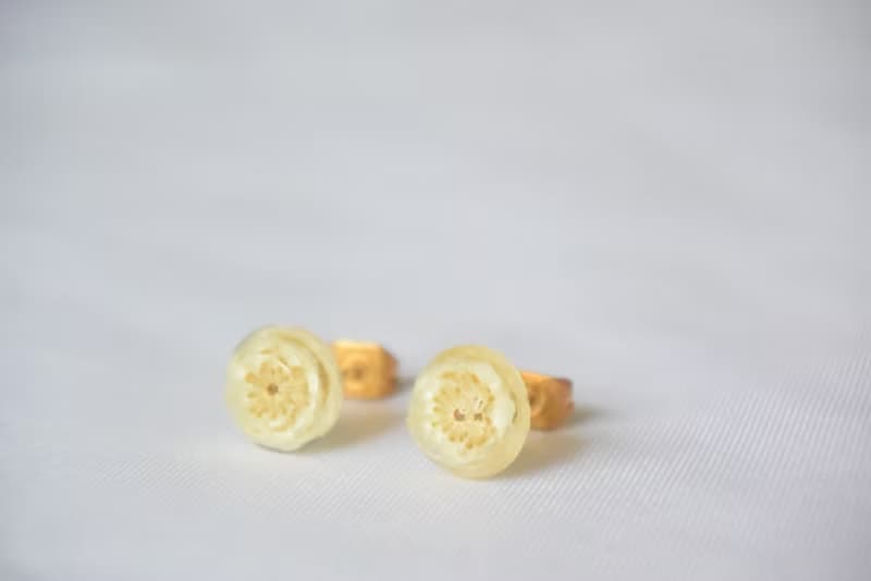 【耳飾系列】押花乾花耳環 可訂製 生日紀念結婚姊妹bb母親節禮物