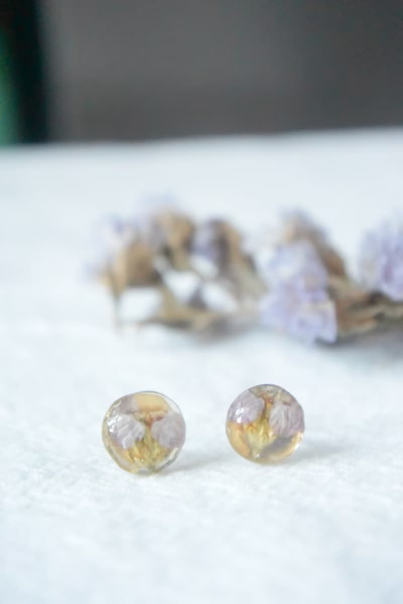 【耳飾系列】押花乾花耳環 可訂製 生日紀念結婚姊妹bb母親節禮物