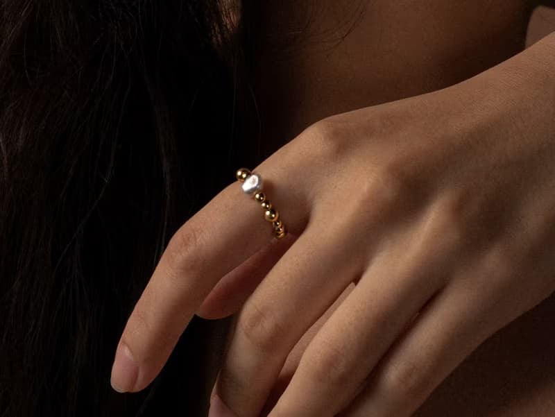 ARROGANT - 偏執 * 不銹鋼珍珠 彈性戒指