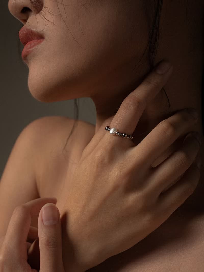 ARROGANT - 偏執 * 不銹鋼珍珠 彈性戒指