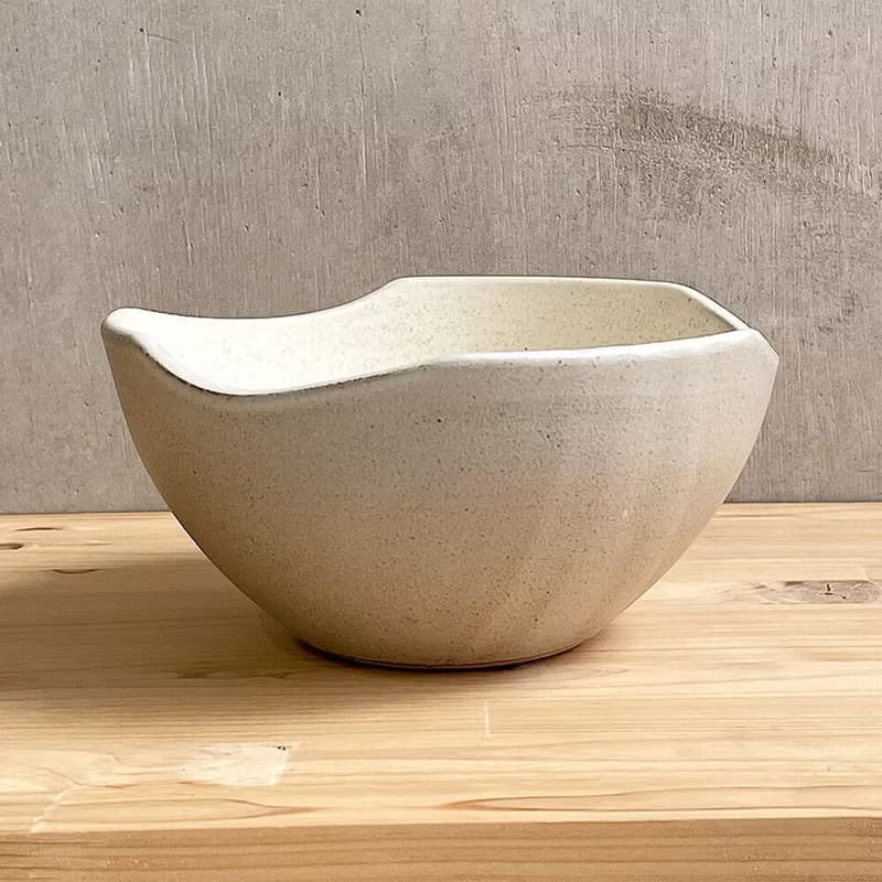 圓竹原木圓竹原碗灰色跳  Tsurumi窯陶器時尚麵條鍋串行碗可愛簡