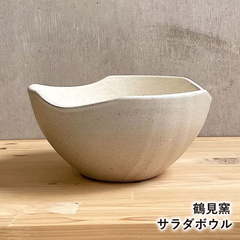 圓竹原木圓竹原碗灰色跳  Tsurumi窯陶器時尚麵條鍋串行碗可愛簡