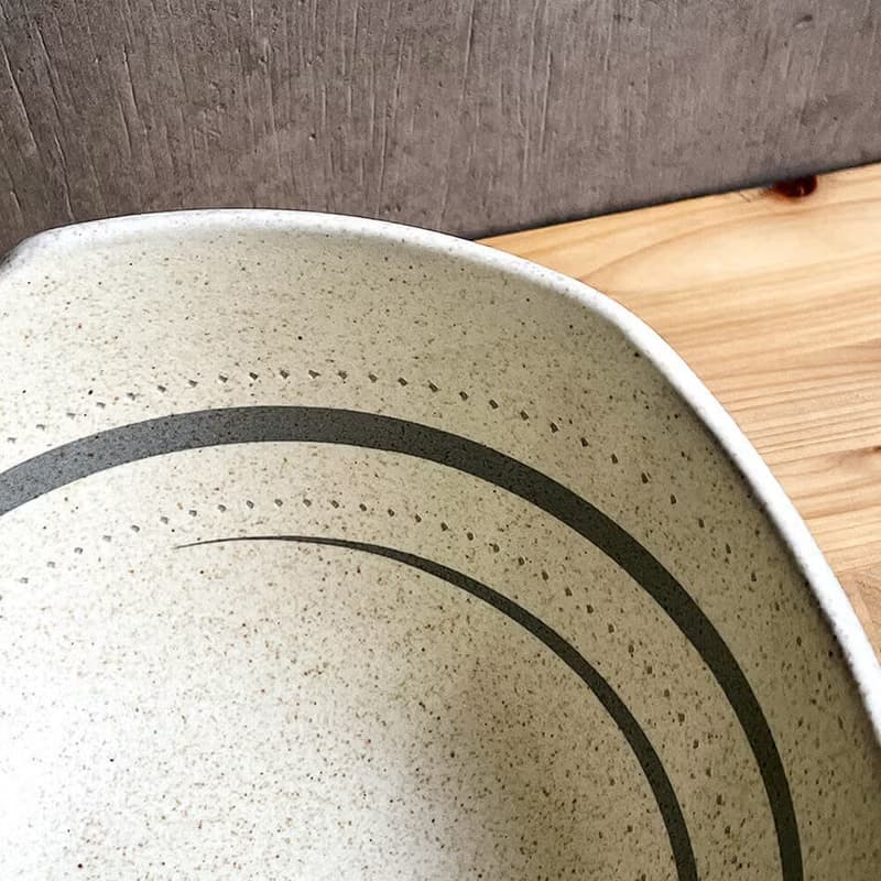 圓竹原木圓竹原碗灰色跳  Tsurumi窯陶器時尚麵條鍋串行碗可愛簡