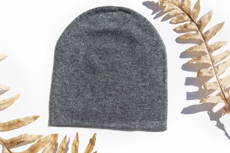 喀什米爾Cashmere針織羊絨帽 手工編織毛線帽 山羊絨編織帽-深灰