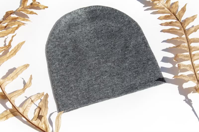 喀什米爾Cashmere針織羊絨帽 手工編織毛線帽 山羊絨編織帽-深灰