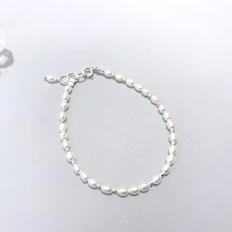 Ops Pearl silver bracelet- 天然/珍珠/純銀/誕生石/禮物/手鍊