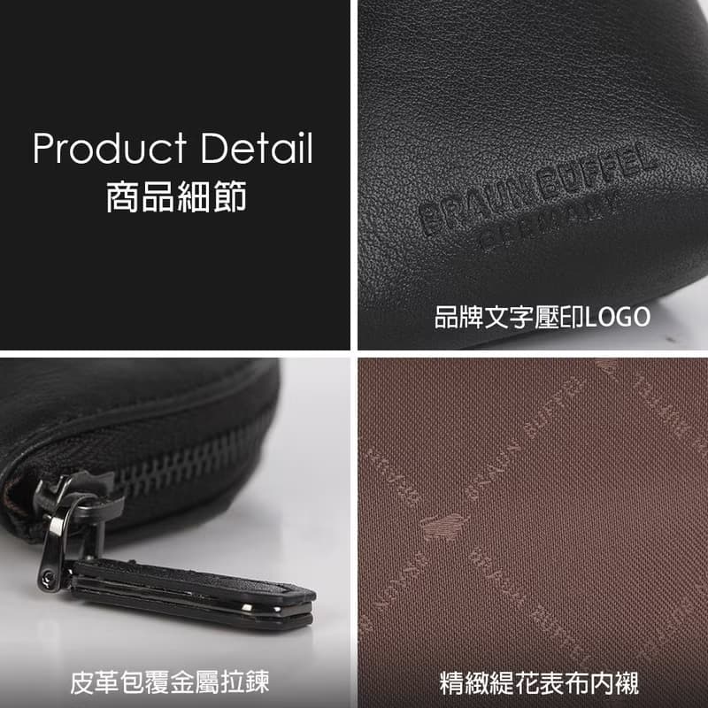 【免費升級送禮包裝】芙洛拉 拉鍊零錢包-黑色/BF804-160-BK