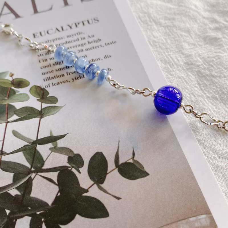 【Cinnamonmon 希娜夢夢】透徹 | 藍晶精油手鍊 | 聖誕飾品