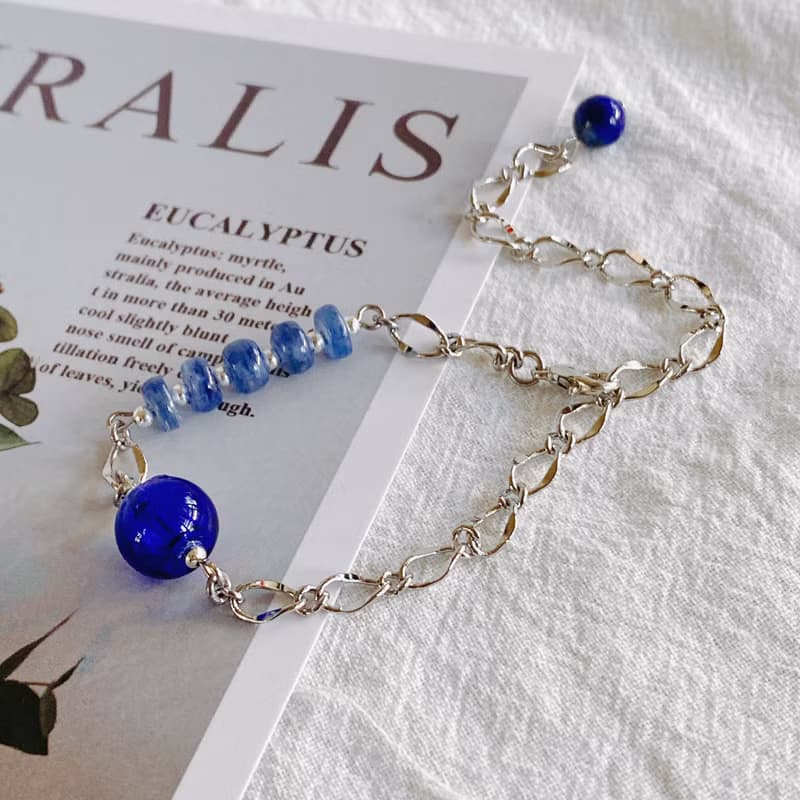 【Cinnamonmon 希娜夢夢】透徹 | 藍晶精油手鍊 | 聖誕飾品