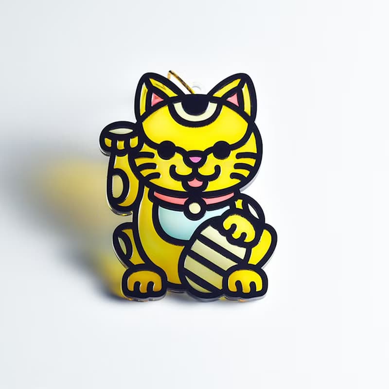 招福貓 招財貓 掛飾 / 匙扣 l 龍年 福貼 揮春 春聯 招財