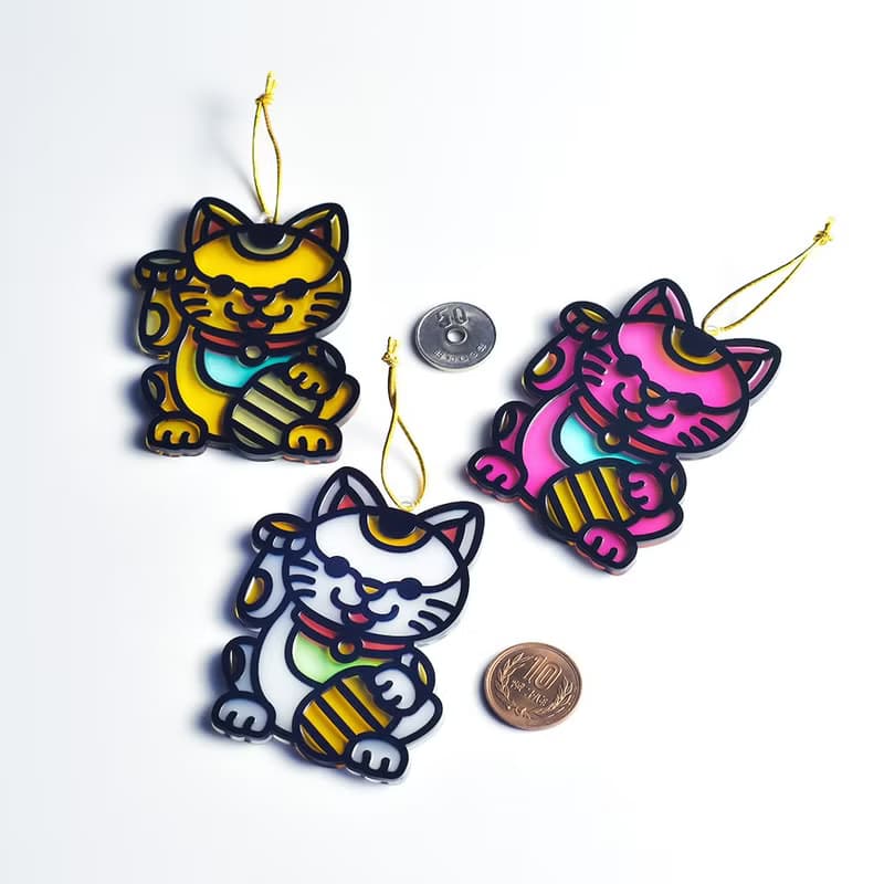 招福貓 招財貓 掛飾 / 匙扣 l 龍年 福貼 揮春 春聯 招財