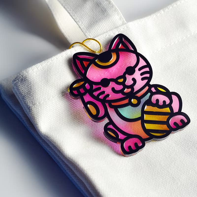 招福貓 招財貓 掛飾 / 匙扣 l 龍年 福貼 揮春 春聯 招財