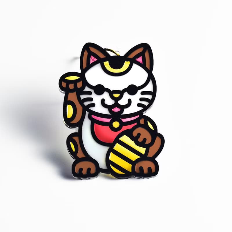 招福貓 招財貓 掛飾 / 匙扣 l 龍年 福貼 揮春 春聯 招財