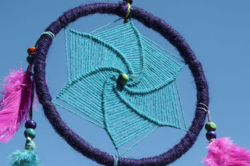 波希米亞手工編織棉麻南美捕夢網吊飾dream Cather-Mandala曼陀羅