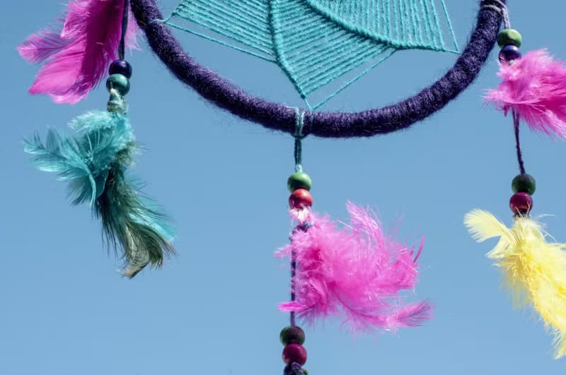 波希米亞手工編織棉麻南美捕夢網吊飾dream Cather-Mandala曼陀羅